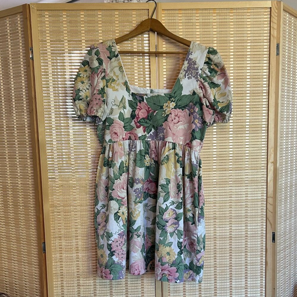 Floral Babydoll Mini Dress – New Without Tags